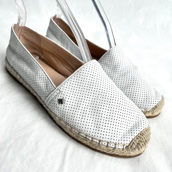 kate spade Shoes - Kate Spade espadrille flats white leather perforated 7.5